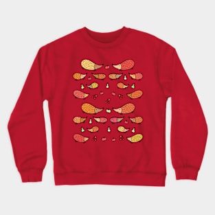 Cute and Colorful Hungry Hedgehog Pattern Crewneck Sweatshirt